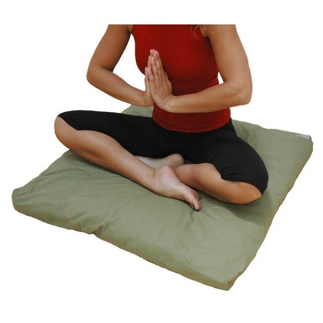 Love Generation Traditionele Zabuton MeditatieMat - Groen - Handgemaakt