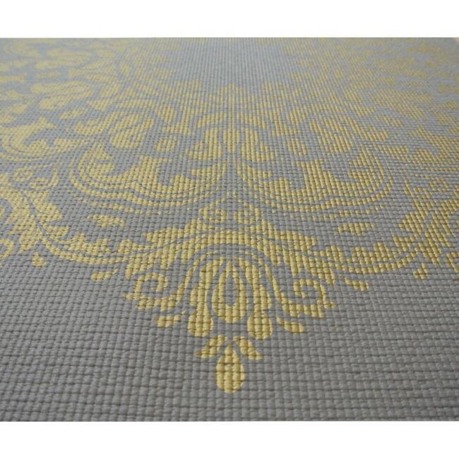 Love Generation Yoga Mat Mandala - 4mm- Warm Grey with Golden Print