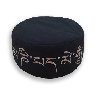 Love Generation Mantra Meditation Cushion - Black Grey