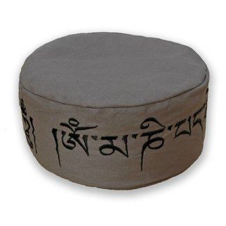 Love Generation Mantra Meditation Cushion - Grey Black