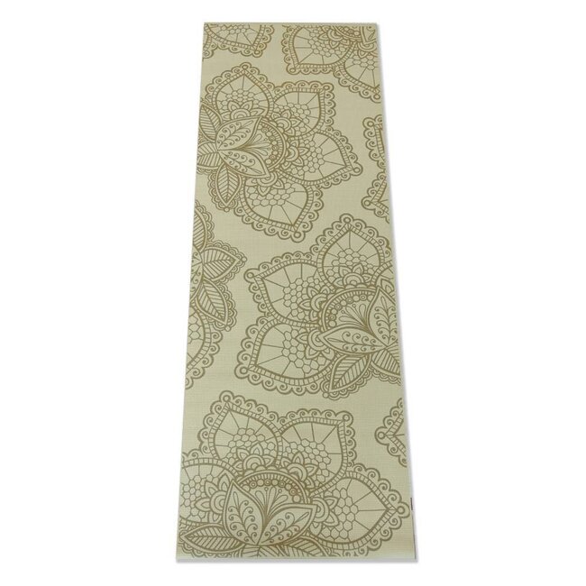 Love Generation Yogamatte Lotus - 4mm - Hellgrün mit Goldener Druck