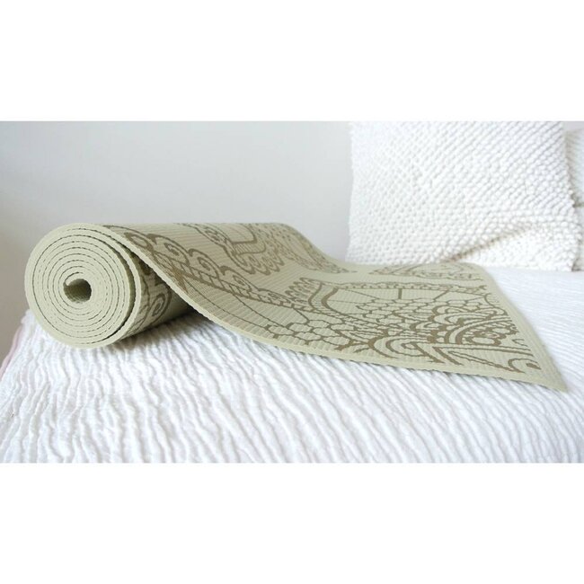 Love Generation Yoga Mat Lotus - 4mm - Light Green with Golden Print