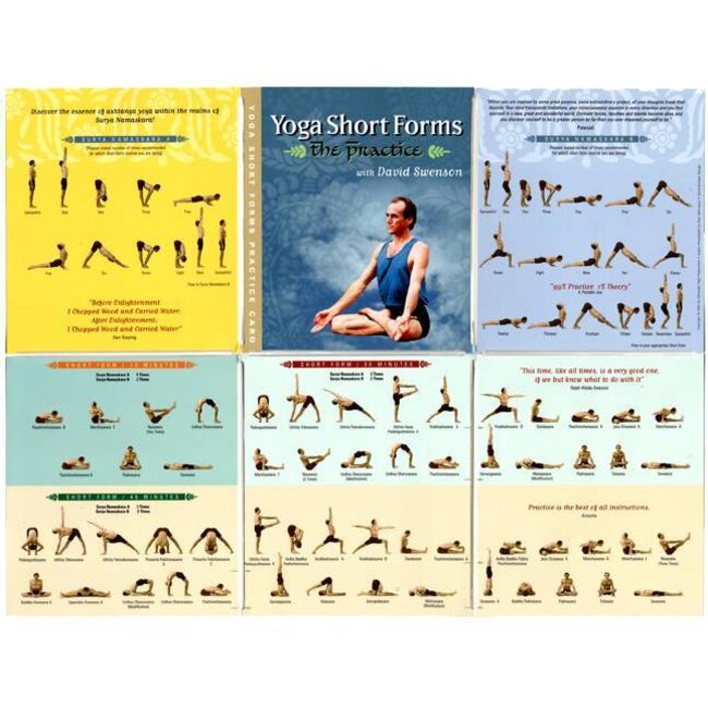 David Swenson Short Forms Practice Karte - basierend auf Ashtanga Yoga