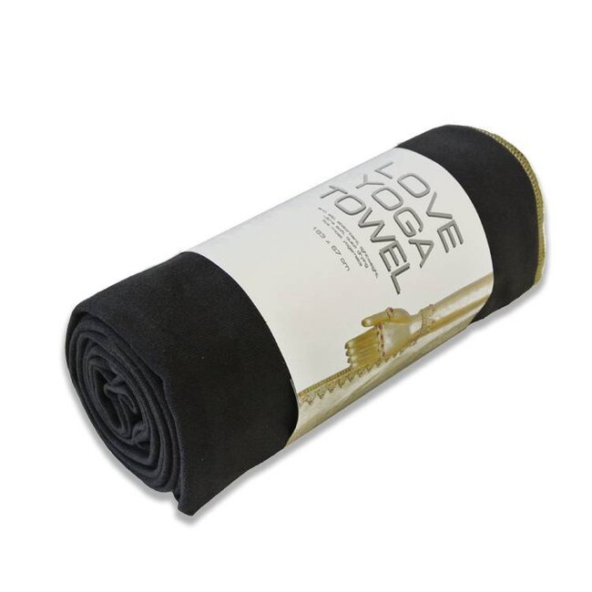 Love Generation Microfiber Antislip Love Yoga Towel - Zwart