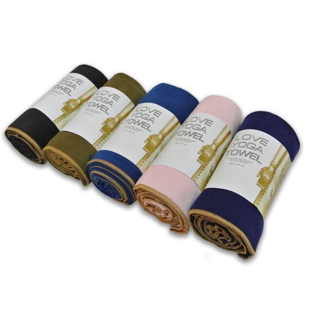 Love Generation Microfiber Anti-Rutsch Love Yoga Towel - Schwarz