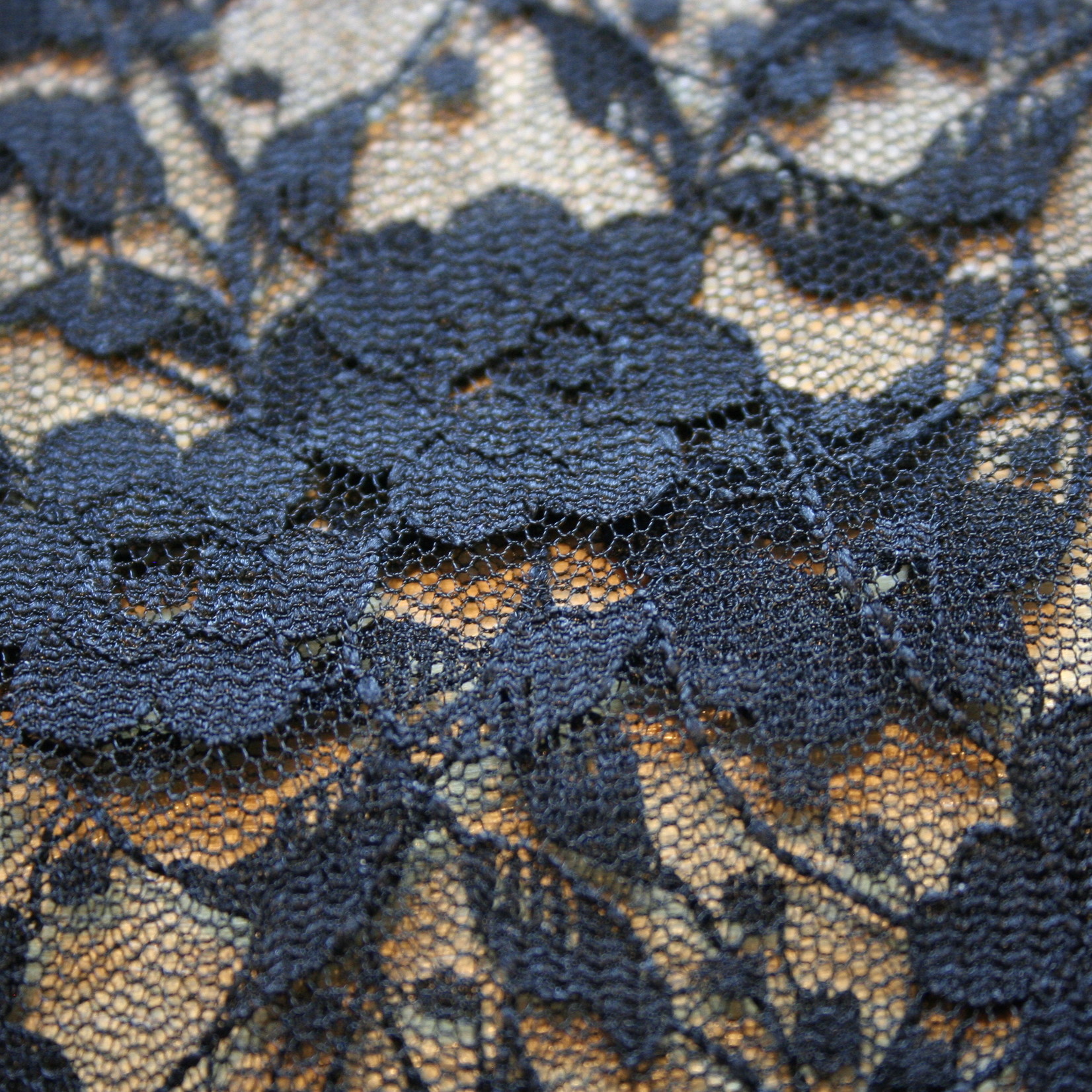 Black floral lace.