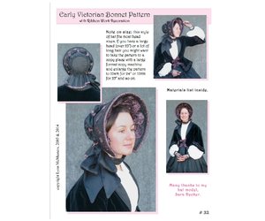 Portrait Mid Victorian Bonnets Pattern 