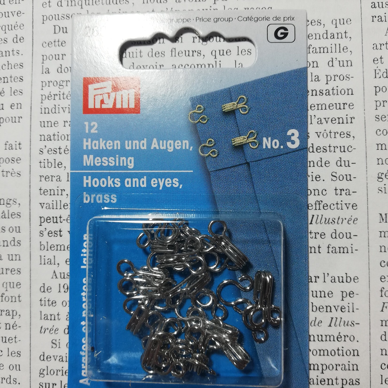 Prym Prym Silver colored Hooks and Eyes nr. 3