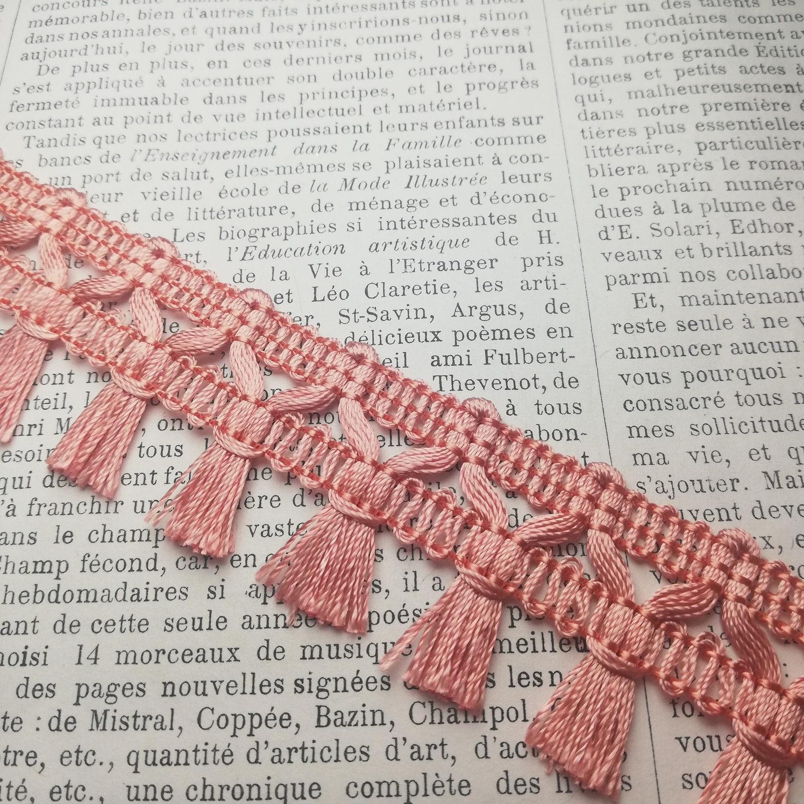 Pink Tassle Trim