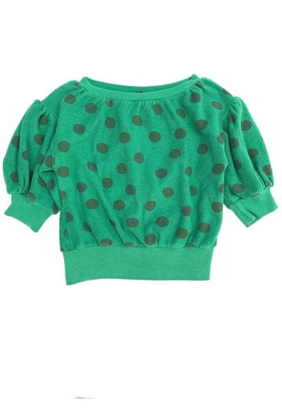 Sweater Terry Green Dots