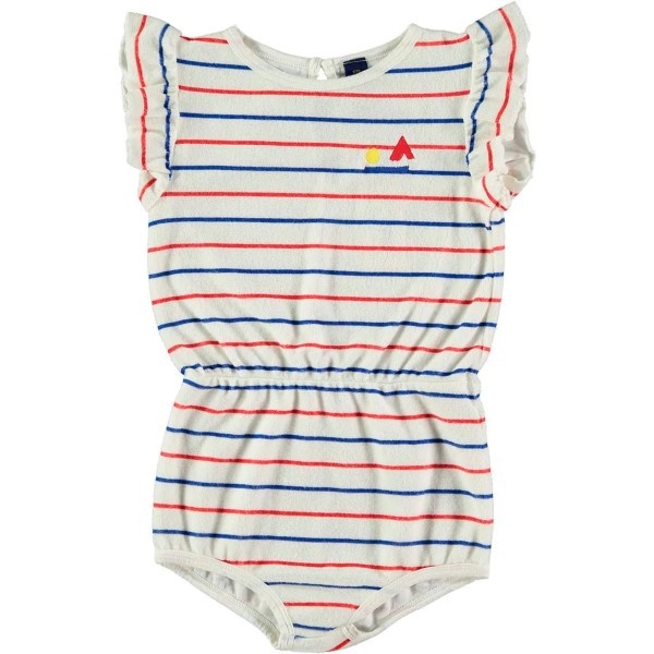 Playsuit Terry Stripes Ivory-1
