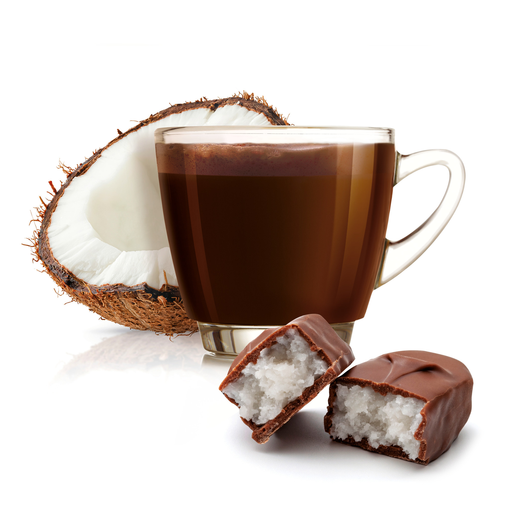 16 Capsules de CHOCOLAT à la noix de coco pour DOLCE GUSTO - La Capsulerie