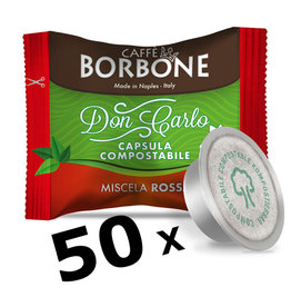 Caffè Borbone A MODO MIO - DON CARLO ROSSA - 50 composteerbare capsules BORBONE