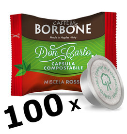 Caffè Borbone A MODO MIO - DON CARLO ROSSA - 100 composteerbare capsules BORBONE