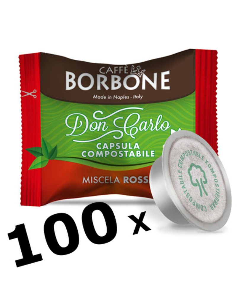 Caffè Borbone A MODO MIO - DON CARLO ROSSA - 100 capsules compostables BORBONE