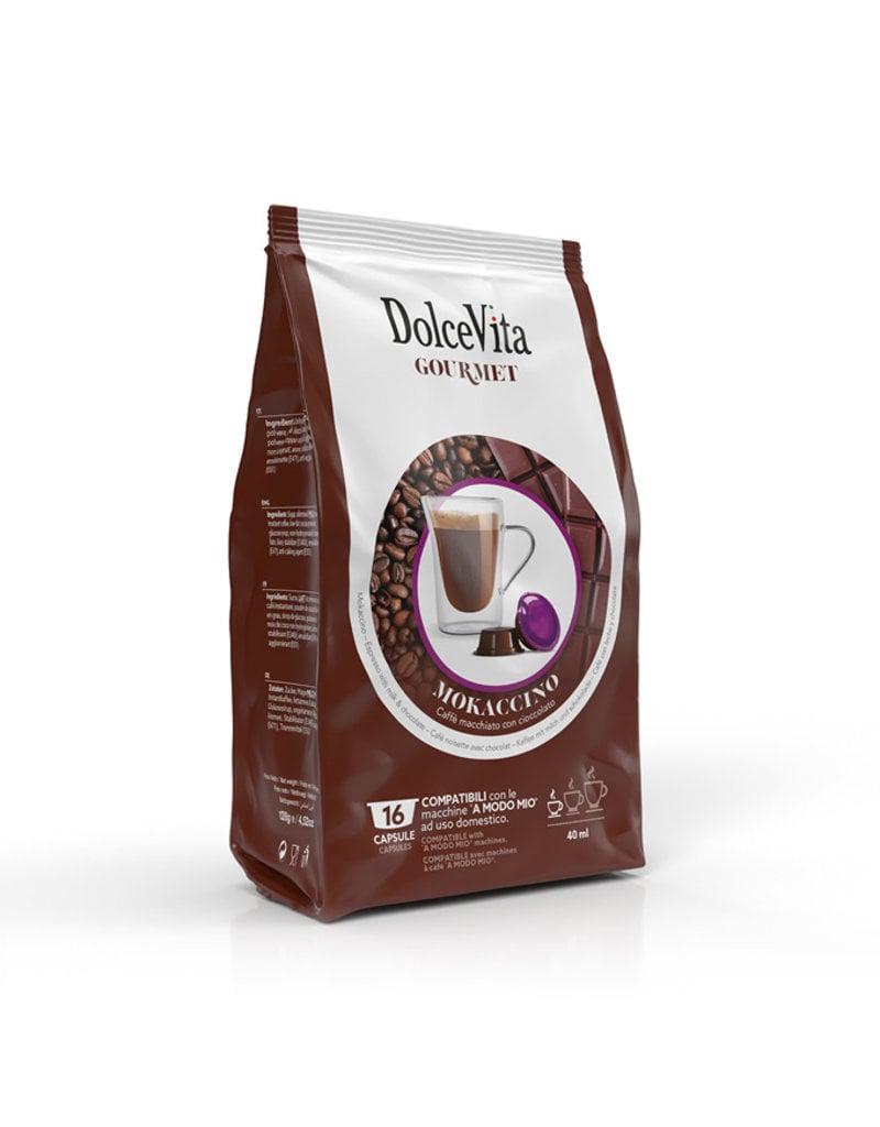 DolceVita A MODO MIO - MOKACCINO (Café cacao) - 16 capsules