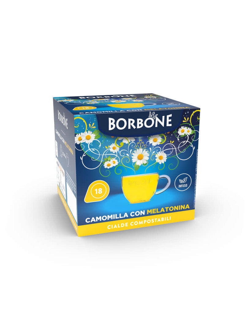 Caffè Borbone ESE44 - CAMOMILLA CON MELATONINA (Camomille avec mélatonine) - 18 dosettes BORBONE