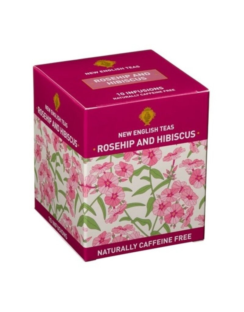 New English Tea ROSEBOPPEL & HIBISCUS TISANE - Doos van 10 theezakjes