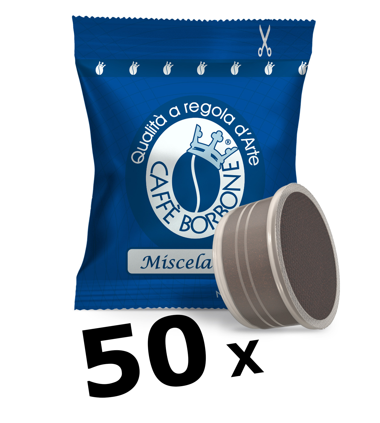 Caffe Borbone ESEコーヒーポッド、Miscela Blu（50ポッド） Caffè