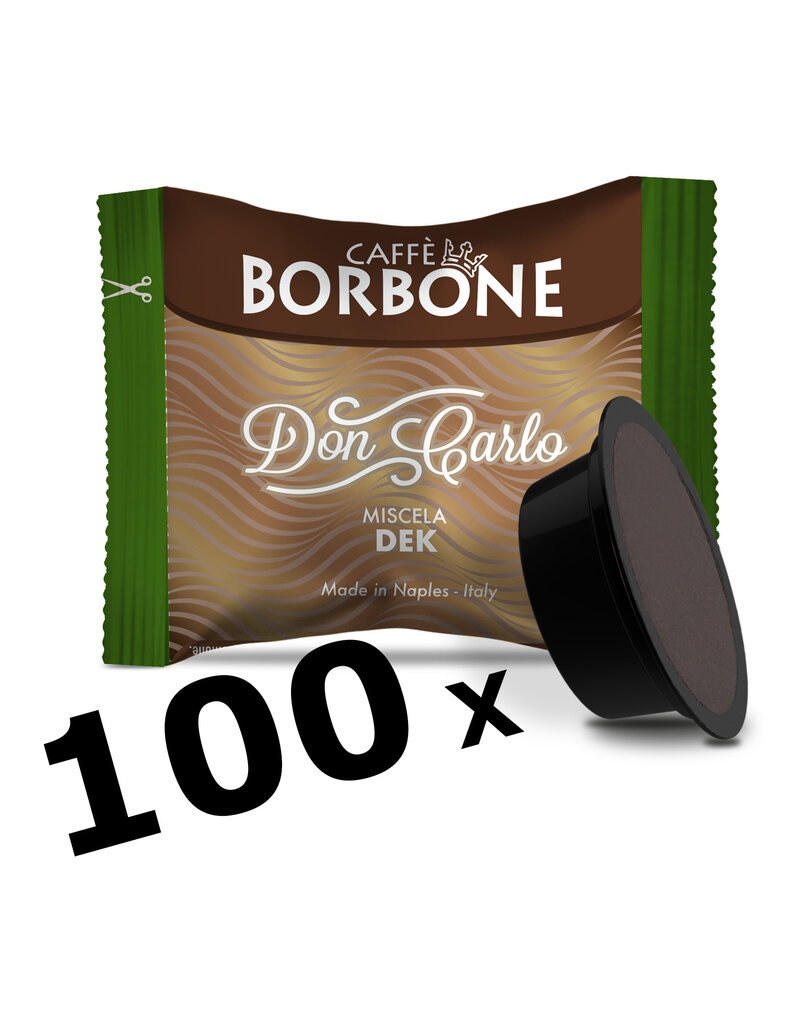 Caffè Borbone A MODO MIO - DON CARLO DEK (Cafeïnevrije) - 100 capsules BORBONE