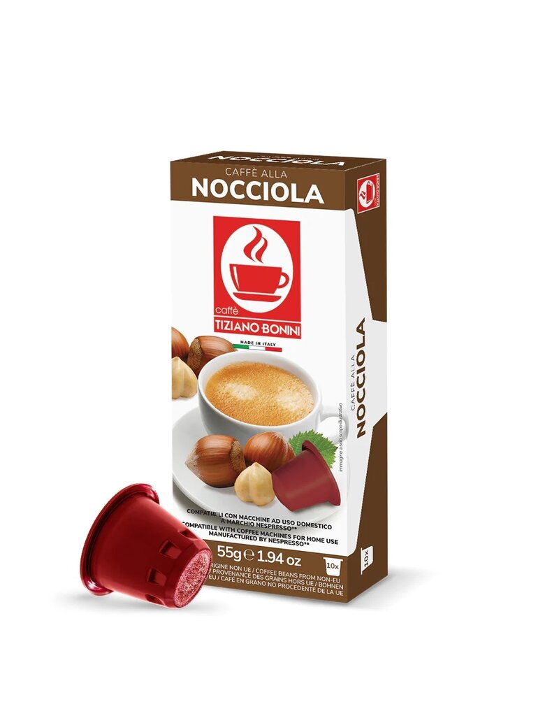 Caffè Bonini NESPRESSO - CAFÉ AROMATISÉ NOISETTE (Nocciolino) - 10 capsules