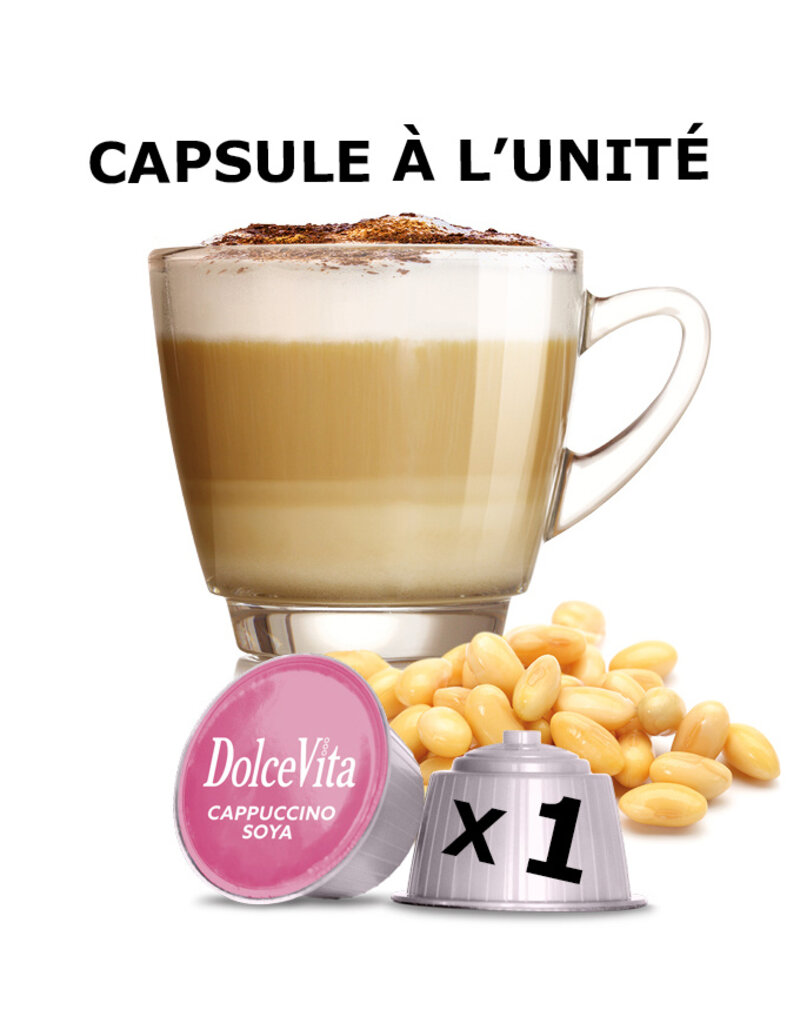 Capsule DOLCE GUSTO de cappuccino au lait de SOJA à l'unité - La