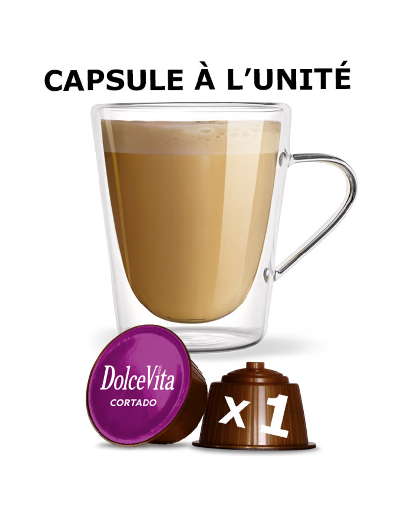 DolceVita 1 capsule DOLCE GUSTO - CORTADO (Macchiato sans sucre) - à l’unité DOLCE VITA