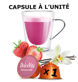 16 Capsules de lait au CHOCOLAT BLANC pour DOLCE GUSTO - La Capsulerie