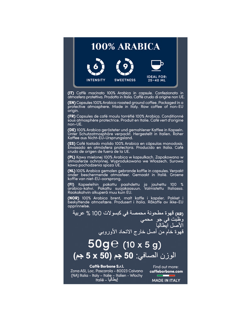 Caffè Borbone NESPRESSO - 100%  ARABICA - 10 capsules BORBONE