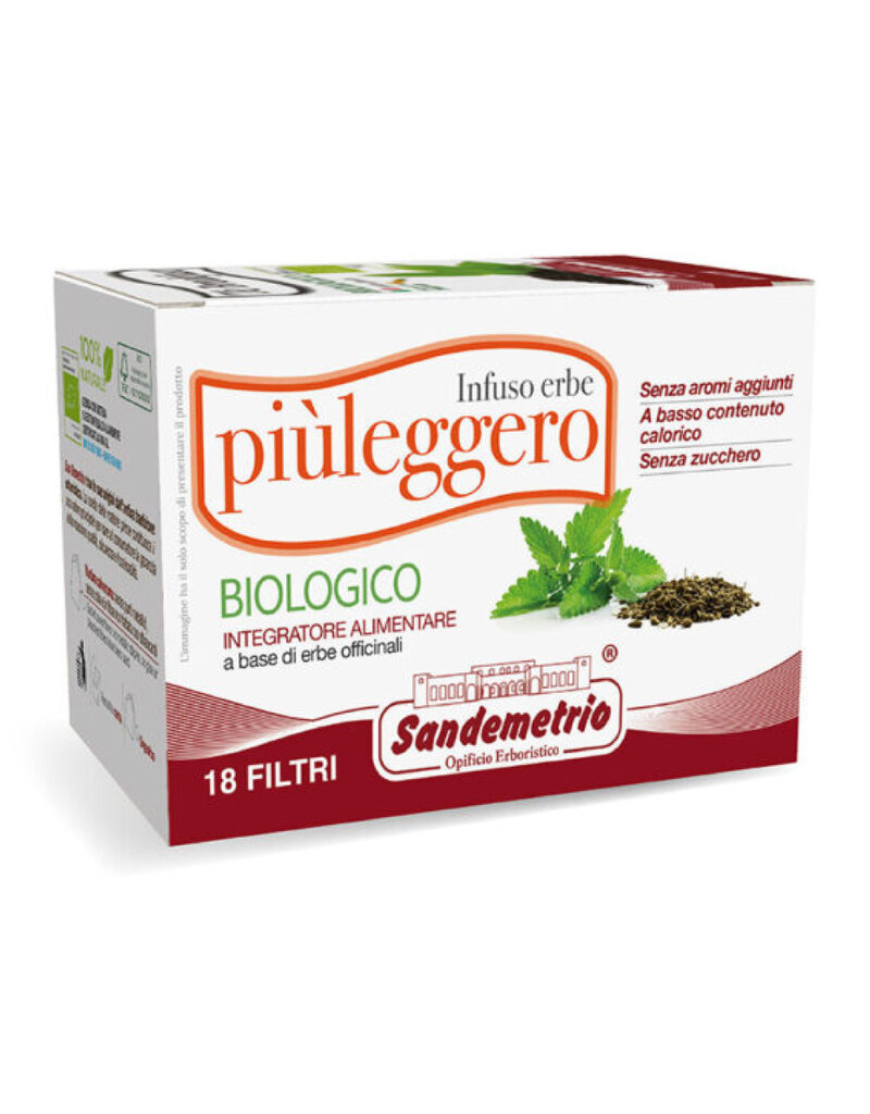 Sandemetrio SACHETS - PIU LEGGERO (Infusion légère) BIO - 18 filtres SANDEMETRIO