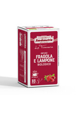 Sandemetrio THEEZAKJES - AARDBEI EN FRAMBOZEN INFUSIE (Fragola e lampone) BIOLOGISCH - 18 theefilters SANDEMETRIO