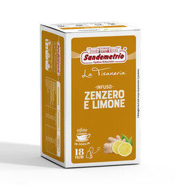 Sandemetrio THEEZAKJES - CITROEN EN GEMBER INFUSIE (Zenzero e limone) BIOLOGISCH - 18 theefilters SANDEMETRIO