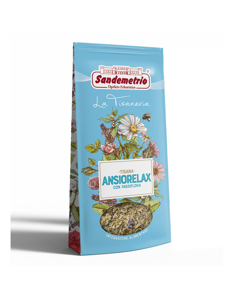 Sandemetrio Losse Thee - 100G - KRUIDENTHEE MET PASSIEBLOEMEN (Tisana ansiorelax passiflora) BIOLOGISCH - SANDEMETRIO