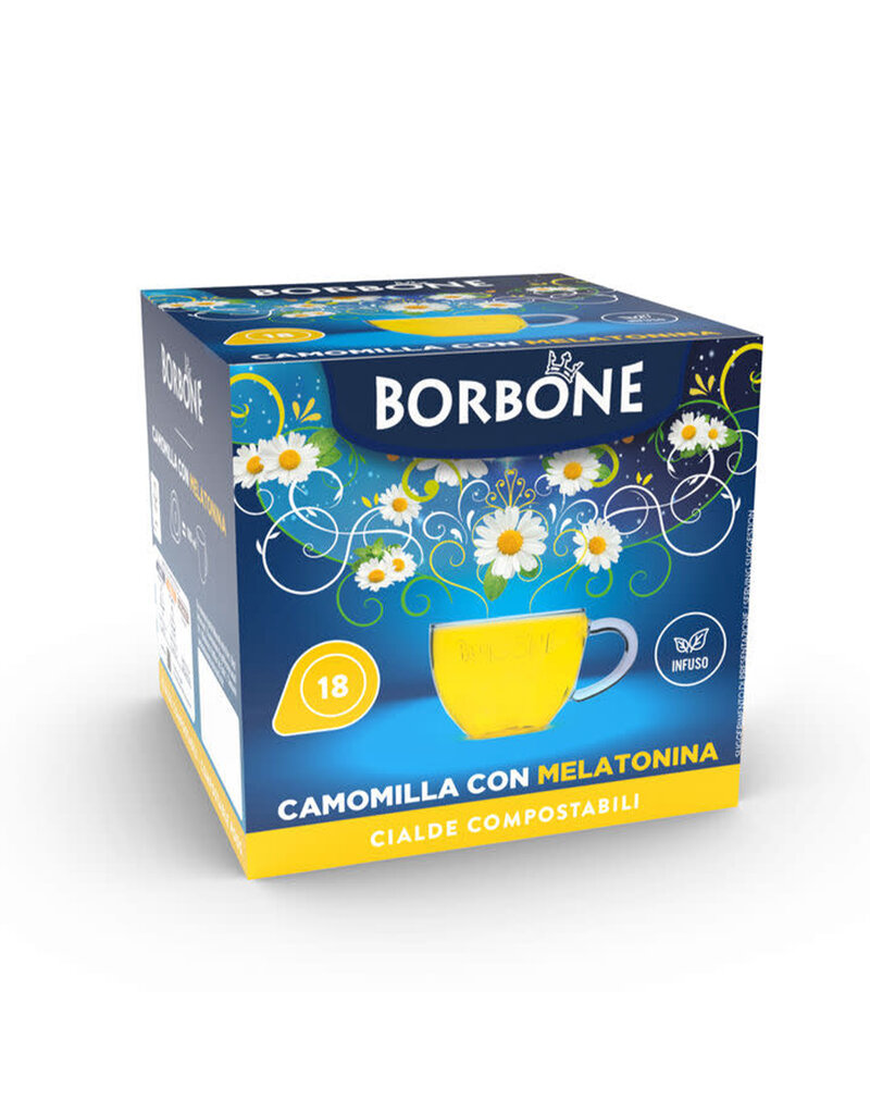 Caffè Borbone ESE44 - CAMOMILLA CON MELATONINA (Camomille avec mélatonine) - 18 dosettes BORBONE