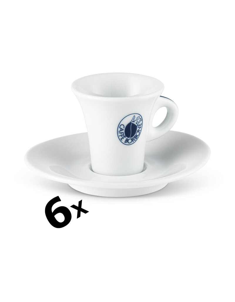 Caffè Borbone 6X ESPRESSOKOPJES (Wit) - BORBONE