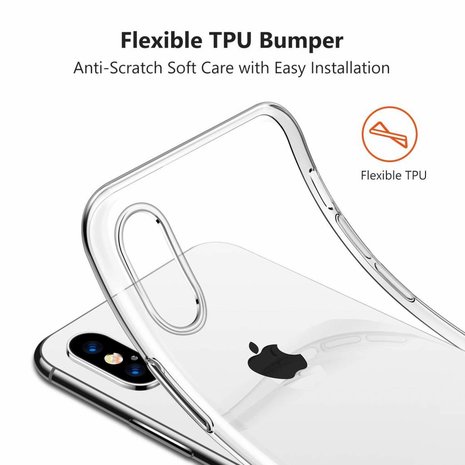 ShieldCase® ShieldCase Ultra thin iPhone X / Xs case transparant silicone ShieldCase® ShieldCase Ultra thin iPhone X / Xs case transparant silicone