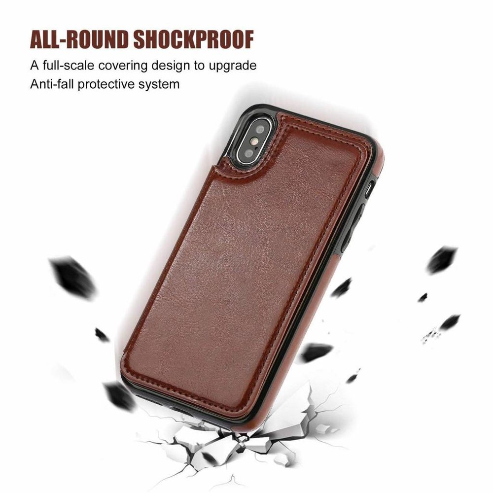 ShieldCase® ShieldCase Wallet Case iPhone X / Xs (bruin) ShieldCase® ShieldCase Wallet Case iPhone X / Xs (bruin)