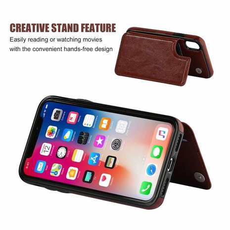 ShieldCase® ShieldCase Wallet Case iPhone X / Xs (bruin) ShieldCase® ShieldCase Wallet Case iPhone X / Xs (bruin)