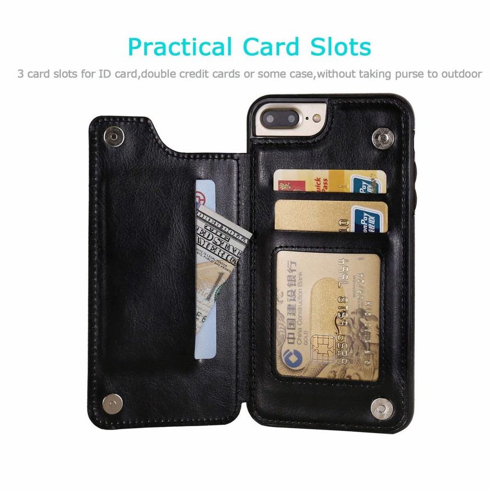 ShieldCase® ShieldCase Wallet Case iPhone 8 Plus / 7 Plus (zwart) ShieldCase® ShieldCase Wallet Case iPhone 8 Plus / 7 Plus (zwart)