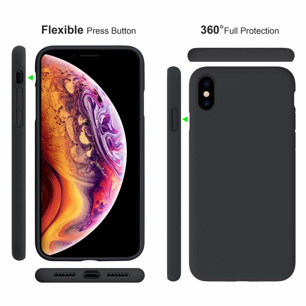 ShieldCase® Siliconen case iPhone X / Xs (zwart)