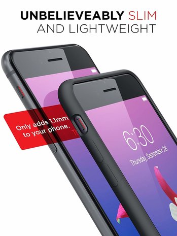 ShieldCase® Shieldcase Silicone case iPhone 8 Plus / 7 Plus (zwart)