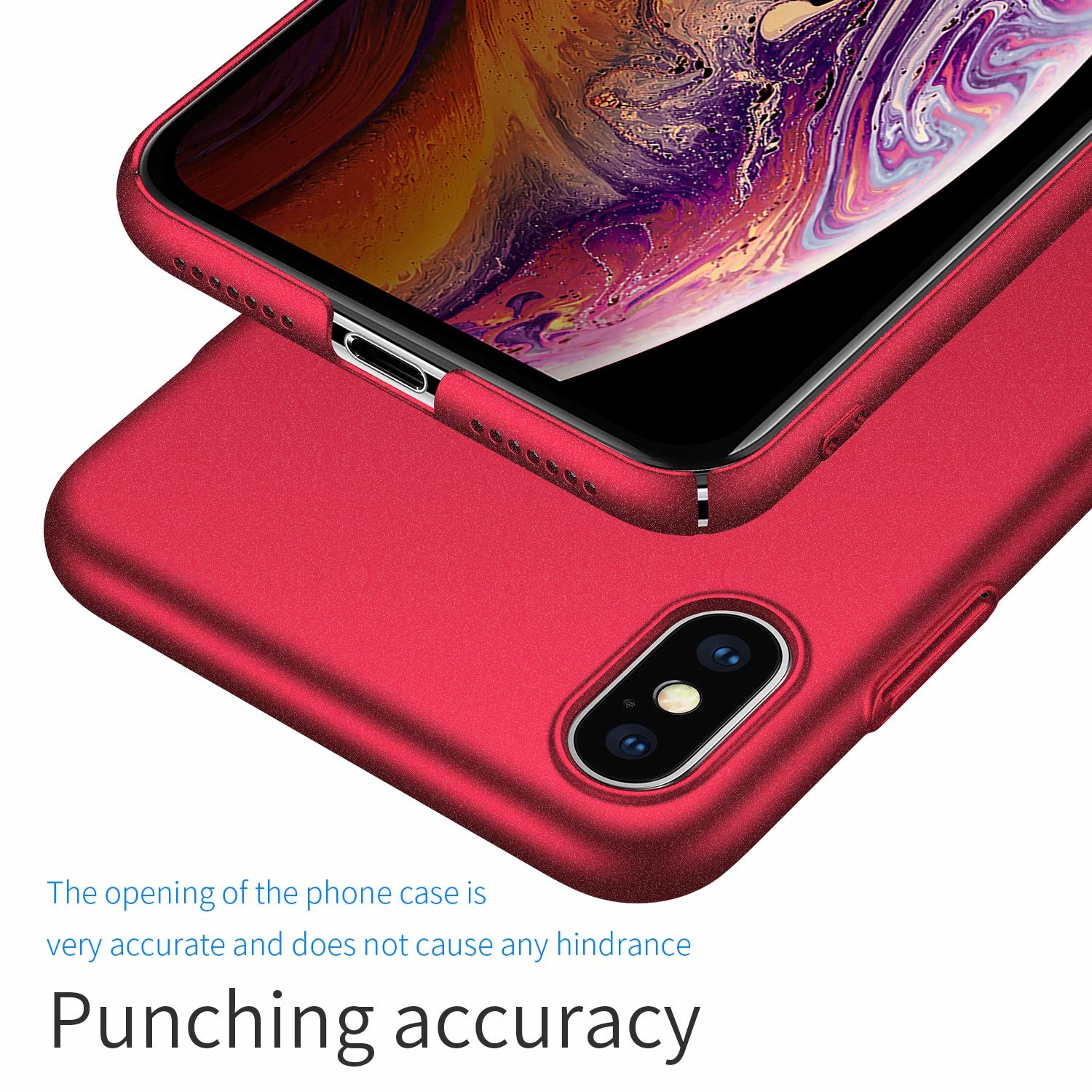 iPhone Xs Max ultra thin case (rood) PhoneFactory