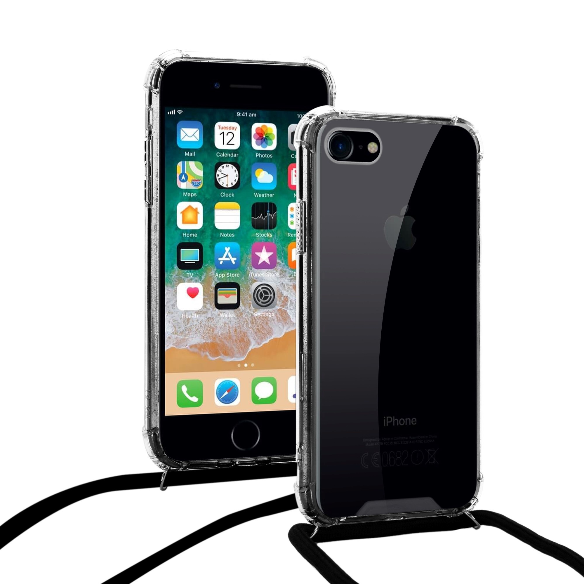 onderpand voorzien Weiland Shock hoesje met koord iPhone 7 / 8 - Phone-Factory