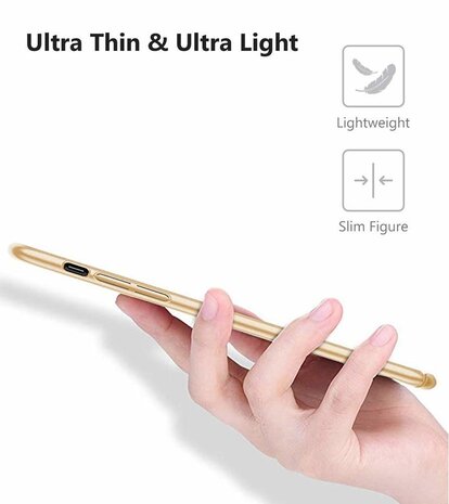 ShieldCase® ShieldCase Ultra thin iPhone Xr case + gratis glazen Screenprotector (goud)