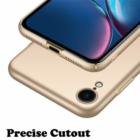 ShieldCase® ShieldCase Ultra thin iPhone Xr case + gratis glazen Screenprotector (goud)