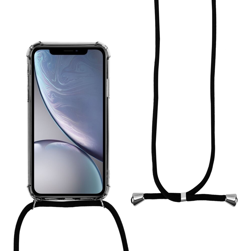 ShieldCase® ShieldCase Shock hoesje met zwart koord iPhone Xr + gratis glazen Screenprotector