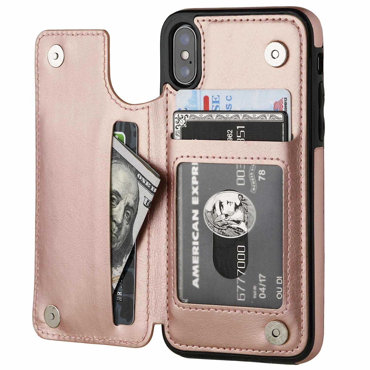 Shuraba schraper desinfecteren Wallet Case iPhone X / Xs roze - Phone-Factory