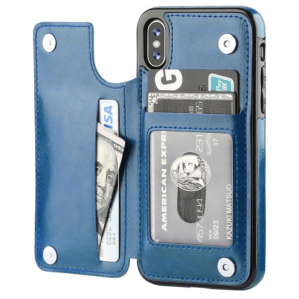 Wallet Case iPhone X / Xs blauw PhoneFactory