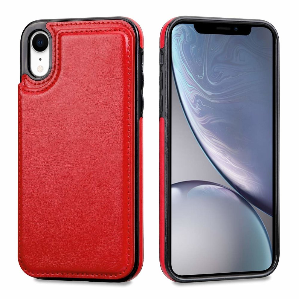 Wallet Case iPhone Xr rood PhoneFactory