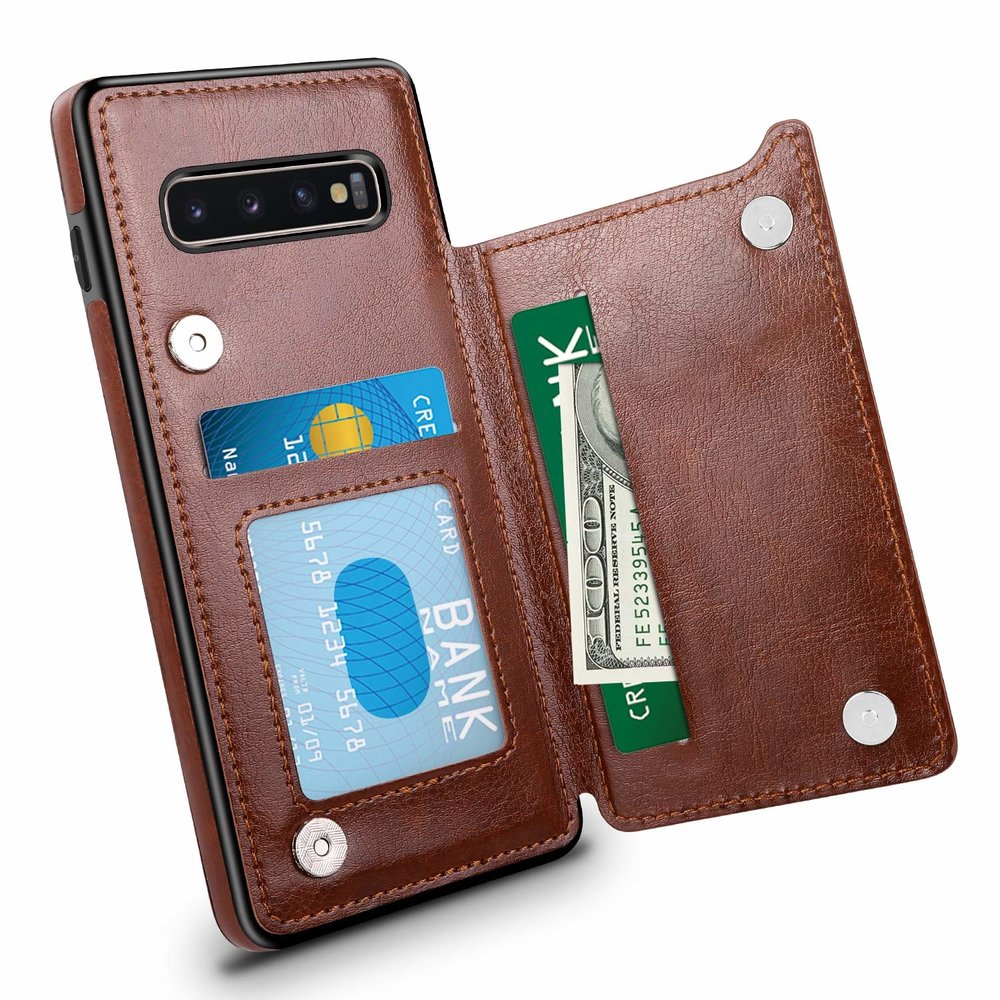 bladerdeeg Elegantie burgemeester Wallet Case Samsung Galaxy S10 bruin - Phone-Factory